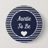 Auntie om Baby shower Button te zijn (Voorkant)