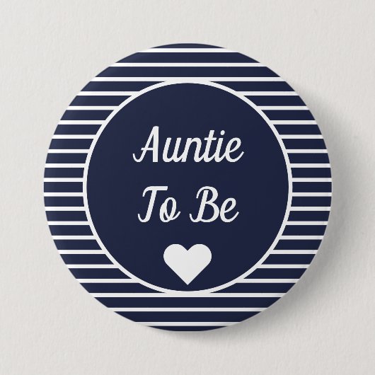 Auntie om Baby shower Button te zijn (Voorkant)