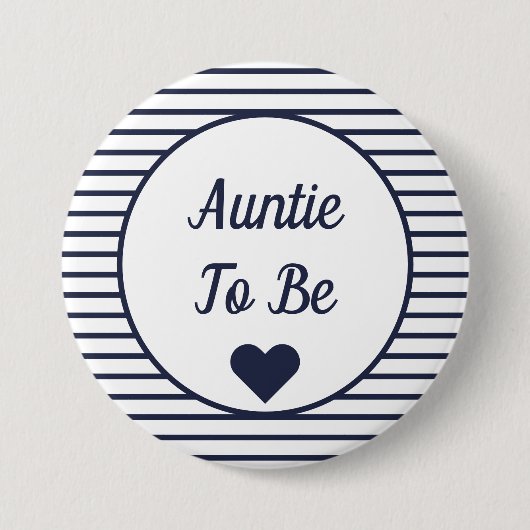 Auntie om Baby shower Button te zijn (Voorkant)