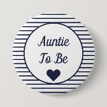 Auntie om Baby shower Button te zijn