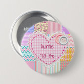 Auntie om Button Baby shower te kantelen (Voorkant /achterkant)