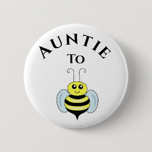 Auntie om nieuw tante Baby shower te worden Ronde Button 5,7 Cm