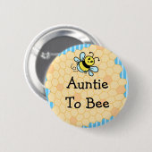 Auntie om te worden, Baby shower Ronde Button 5,7 Cm (Voorkant /achterkant)