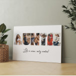 Auntie Photo Collage Canvas<br><div class="desc">Dit is een canvas van de fotocollage dat het woord AUNTIE samen met een douanebericht uitspreidt. Dit is het perfecte cadeau voor een tante voor tante's dag, haar verjaardag of Kerstmis.</div>