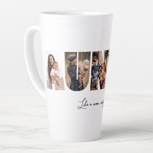 Auntie Photo Collage Latte Mok (Linkerhoek)