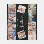 Auntie Photo Collage Script Cute Heart Modern Fleece Deken (Voorkant)