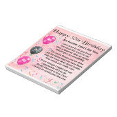 Auntie Poem 30th Birthday Notitieblok (Linkerzijde)