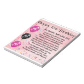 Auntie Poem - 40e verjaardag Notitieblok (Linkerzijde)