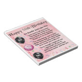 Auntie Poem - 50e verjaardag Notitieblok (Schuin)