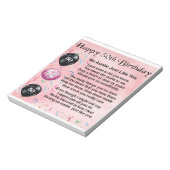 Auntie Poem - 50e verjaardag Notitieblok (Linkerzijde)