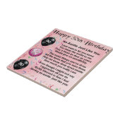 Auntie Poem - 50e verjaardag Tegeltje (Zijkant)