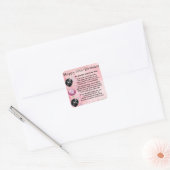 Auntie Poem - 50e verjaardag Vierkante Sticker (Envelop)