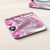 Auntie Poem - 60e verjaardag Drankjes Onderzetter (Linkerzijde)