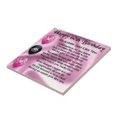 Auntie Poem - 60e verjaardag Tegeltje (Zijkant)