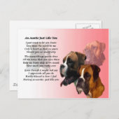 Auntie Poem - Boxer Dog Briefkaart (Voorkant / Achterkant)
