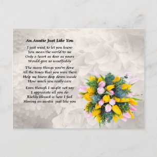 Auntie Poem - Flowers Design Briefkaart