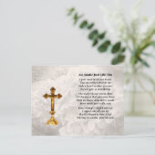 Auntie Poem - Golden Cross Design Briefkaart (Staand voorkant)