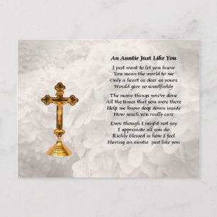 Auntie Poem - Golden Cross Design Briefkaart