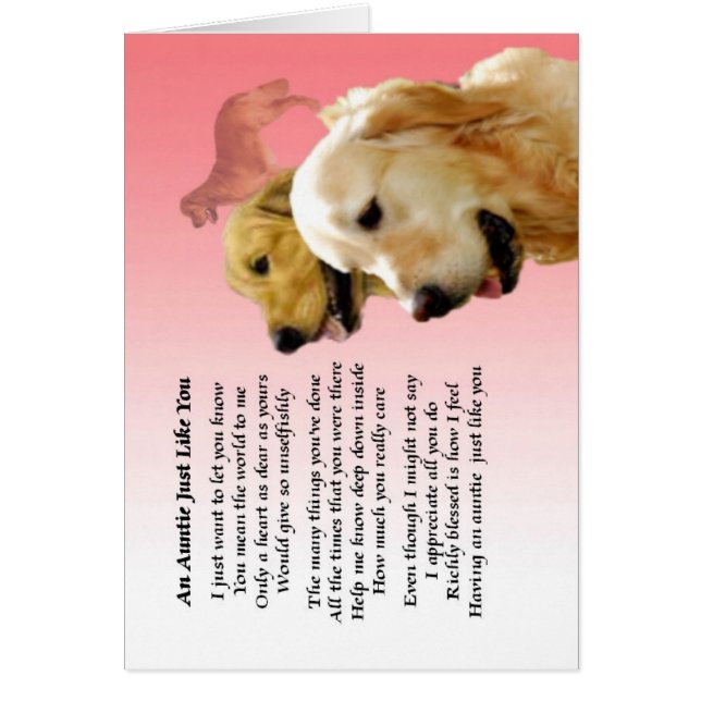 Auntie Poem - Golden Retriever design (Voorkant)
