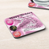 Auntie Poem - Happy Birthday Drankjes Onderzetter (Linkerzijde)