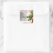 Auntie Poem - kerstontwerp Vierkante Sticker (Tas)