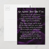Auntie Poem - Paars Briefkaart (Voorkant / Achterkant)