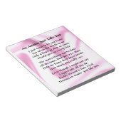 Auntie Poem Roze zijde Notitieblok (Schuin)