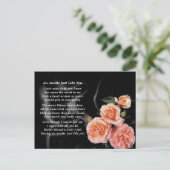 Auntie Poem - Rozen op zwarte zijde Briefkaart (Staand voorkant)