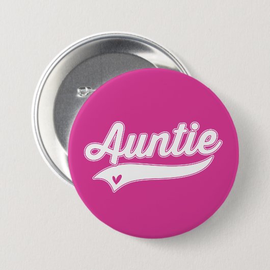 Auntie Ronde Button 7,6 Cm (Voorkant /achterkant)