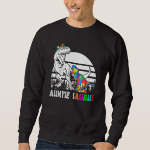 Auntie Saurus Autistic Kinder Puzzle Pineerosaur Trui