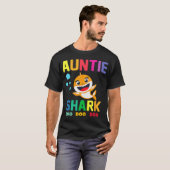 Auntie Shark Auntie Shark Lover Familie Moeder Da T-shirt (Voorkant volledig)