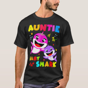 Auntie Shark Birthday Auntie Shark T - shirts Fami