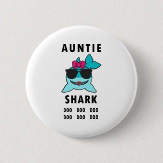 AUNTIE SHARK DOO DOO DOO RONDE BUTTON 5,7 CM