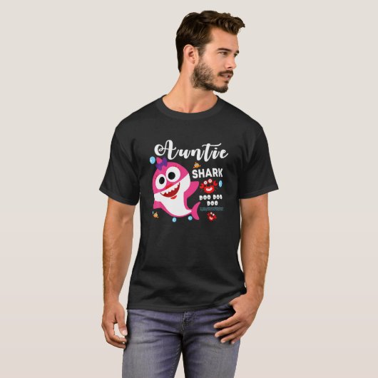Auntie Shark Doo Doo Matching Family Shark T-shirt (Voorkant volledig)
