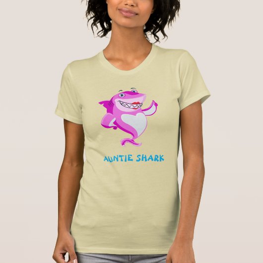 Auntie Shark | Funny Personalized T-shirt (Voorkant)