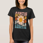 Auntie Smiling Flower Cute Aunt Niece Nephew Idea T-shirt (Voorkant)