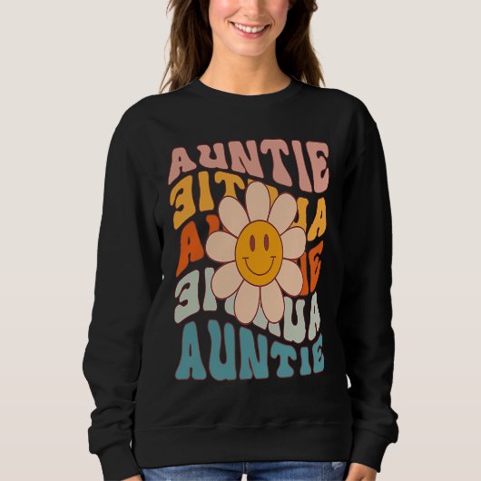 Auntie Smiling Flower Cute Aunt Niece Nephew Idea Trui (Voorkant)