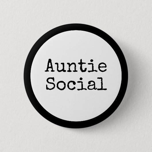 Auntie Social Ronde Button 5,7 Cm (Voorkant)