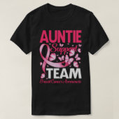 AUNTIE Support Team gift Borstkanker T-shirt (Design voorkant)