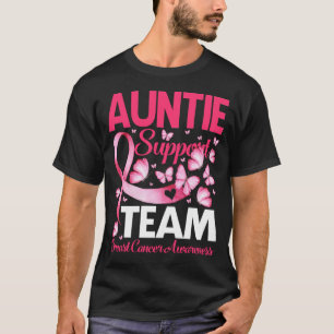AUNTIE Support Team gift Borstkanker T-shirt