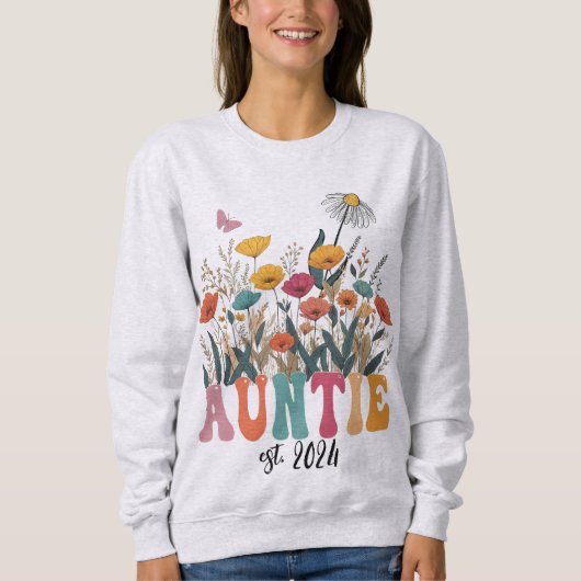 Auntie Sweatshirt, Custom, Promoted to Aunt Trui (Voorkant)