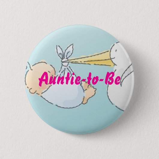 Auntie-to-be Ronde Button 5,7 Cm (Voorkant)