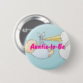 Auntie-to-be Ronde Button 5,7 Cm (Voorkant /achterkant)