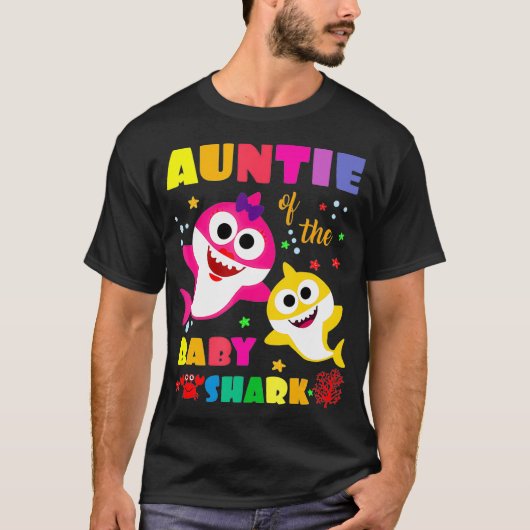 Auntie van de Baby haaienouderdom _7  T-shirt (Voorkant)