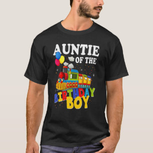 Auntie van de Birthday Boy Train Railday Birthday T-shirt