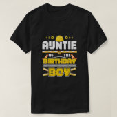 Auntie van de geboorte-jongen-bouwmatte t-shirt (Design voorkant)