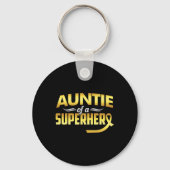 Auntie van een superheld kinderkankerbewustzijn sleutelhanger (Achterkant)