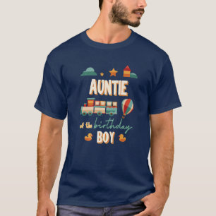Auntie van het "Birthday Boy Train Theme Matching T-shirt