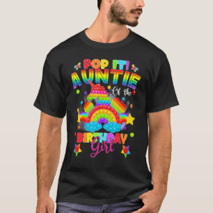 Auntie van het meisje van de verjaardag Unicorn Gi T-shirt