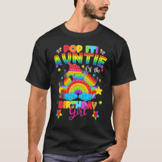 Auntie van het meisje van de verjaardag Unicorn Gi T-shirt